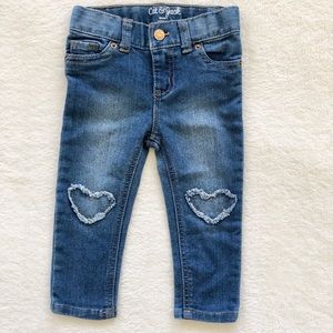 Cat & Jack Heart denim jeans, size 18M